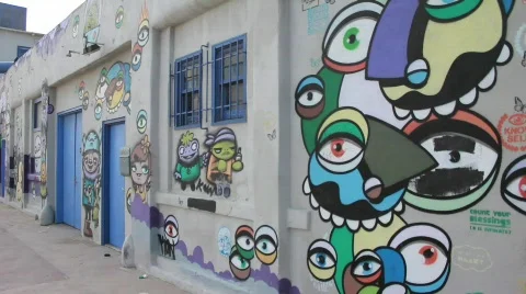 Building Graffiti Stock Footage 740436