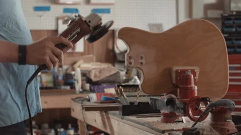 Building A Guitar Stock Footage 126922964