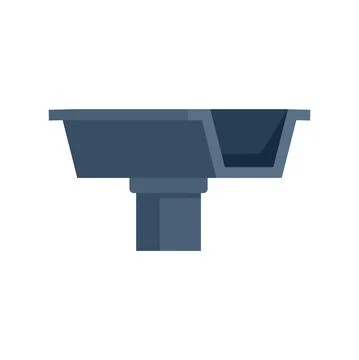 Building gutter icon flat isolated vector Stock Illustration
