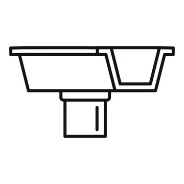 Building gutter icon, outline style Stock Illustration