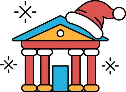 A building with a hat on top of it Ilustración de archivo