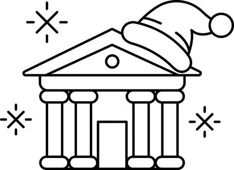 A building with a hat on top of it Ilustración de archivo