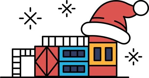 A building with a hat on top of it Stock Illustration