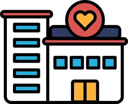 Building with a heart on it Stock Illustration