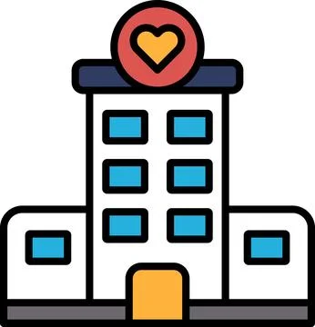 Building with a heart on it Stock Illustration