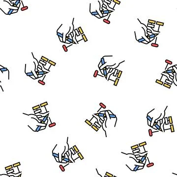 Building hierarchy vector seamless pattern Ilustración de archivo