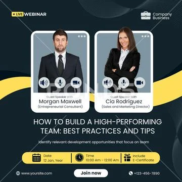 Building a high performing team best practices and tips Plantilla PSD
