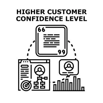 Building higher customer confidence level and trust Stock Illustration