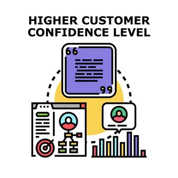 Building higher customer confidence level and trust Stock Illustration