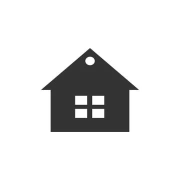 Building home icon on white backboard,vector symbol Stock Illustration