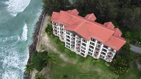 Building hotels at the beach.  Stock Footage 172148104