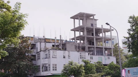 Building hotels on the coastline Stock Footage 293187245