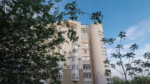 Building house background sky Stock Footage 130168850