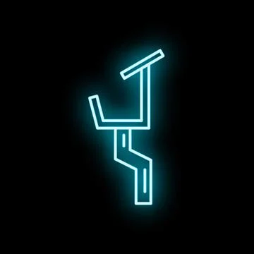 Building house construction shutter neon glow icon Stock Illustration