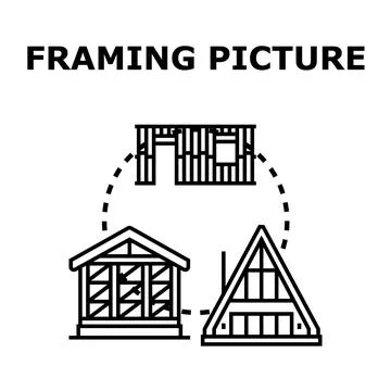 Building house framing components construction architecture designs Stock Illustration