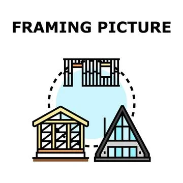 Building house framing components construction architecture designs Stock Illustration