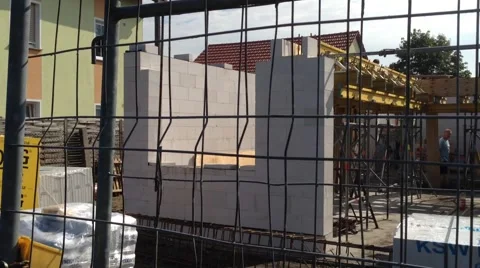 Building a house in Germany Stock Footage 58515001