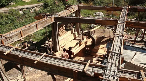 Building  house in india Video stock 24710374