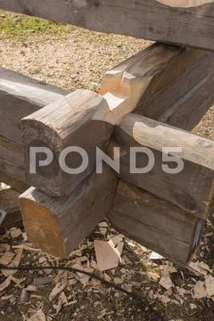 Building A House In Old Technology Using Knot Timber