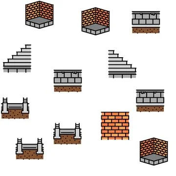 Building house structure vector seamless pattern 스톡 일러스트