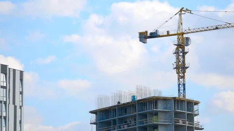 Building a House. Timelapse. Sky Stock-Footage 118432648