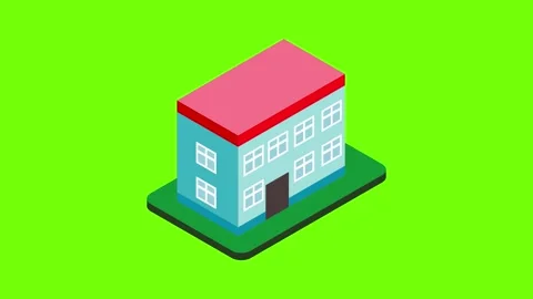 Building icon animation Vídeos de archivo 152576569