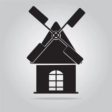 Building icon, barn vector illustration Иллюстрация