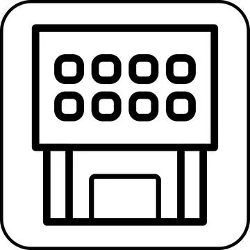 Building icon border black Ilustración de archivo