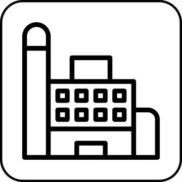 Building icon border black Ilustración de archivo