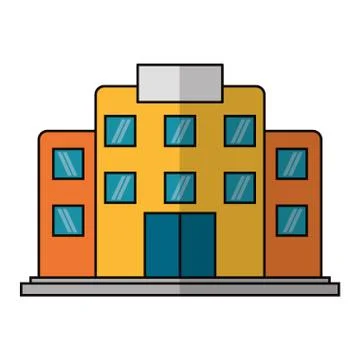 Building icon cartoon Ilustración de archivo