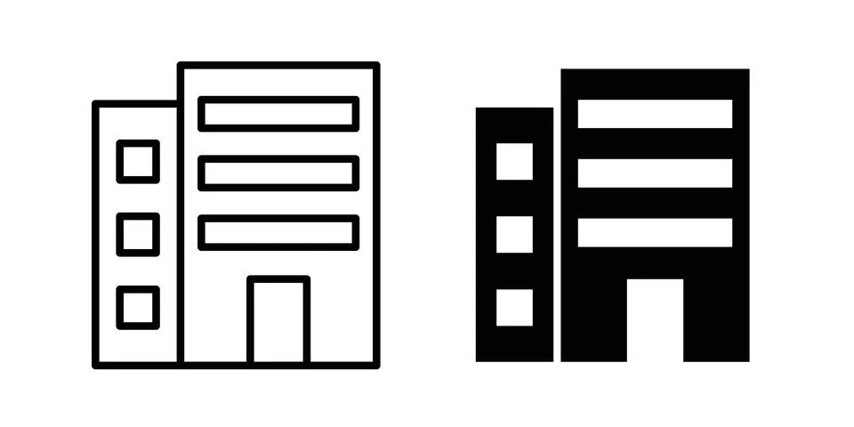 Building icon concept logo design collection Ilustración de archivo