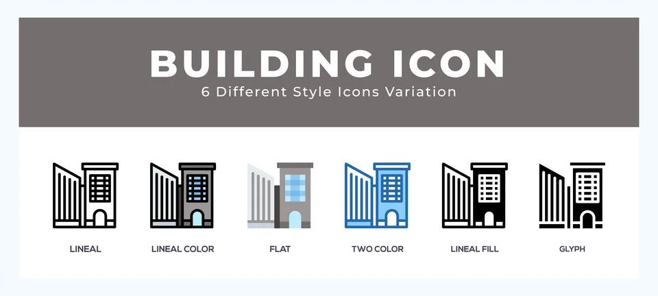 Building icon in different style vector illustration. Stock Illustration