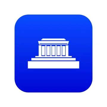 Building icon digital blue Ilustración de archivo
