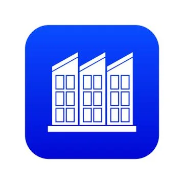 Building icon digital blue Ilustración de archivo