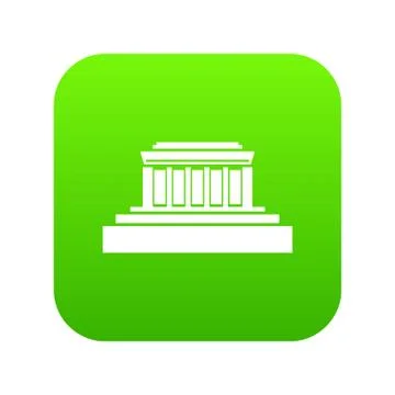 Building icon digital green Ilustración de archivo