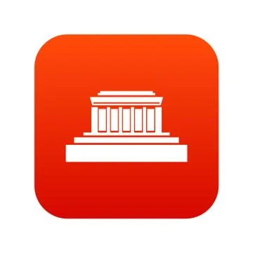 Building icon digital red Ilustración de archivo