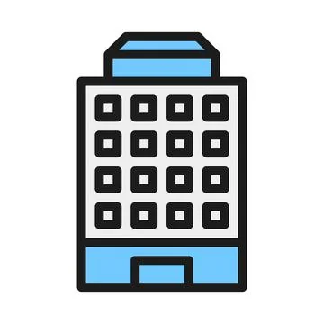 Building icon duocolor blue black Ilustración de archivo