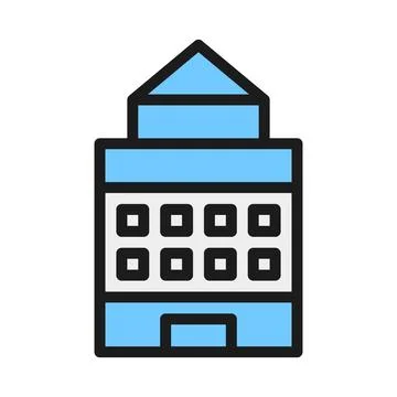 Building icon duocolor blue black Ilustración de archivo