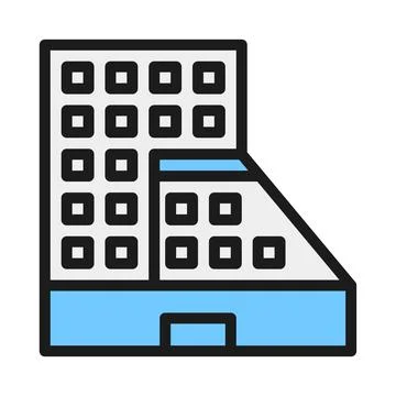 Building icon duocolor blue black Ilustración de archivo