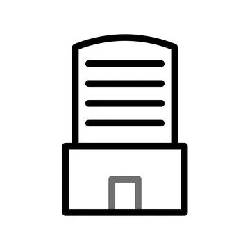 Building icon duocolor grey black Ilustración de archivo