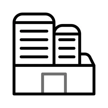 Building icon duocolor grey black Ilustración de archivo