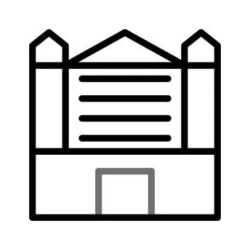 Building icon duocolor grey black Ilustración de archivo