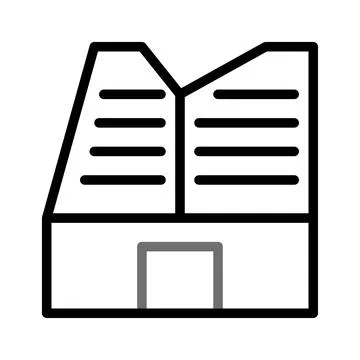 Building icon duocolor grey black Ilustración de archivo