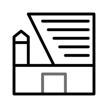 Building icon duocolor grey black Ilustración de archivo
