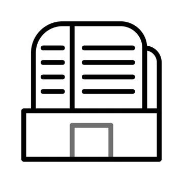 Building icon duocolor grey black Ilustración de archivo