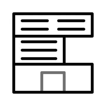 Building icon duocolor grey black Ilustración de archivo