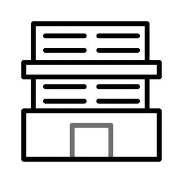 Building icon duocolor grey black Ilustración de archivo