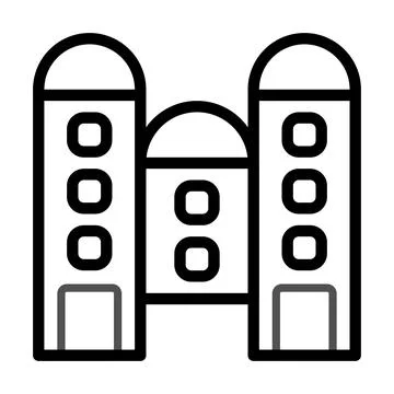 Building icon duocolor grey black Ilustración de archivo