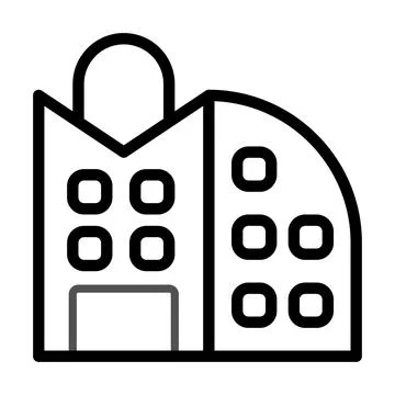 Building icon duocolor grey black Ilustración de archivo