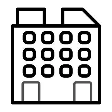Building icon duocolor grey black Ilustración de archivo